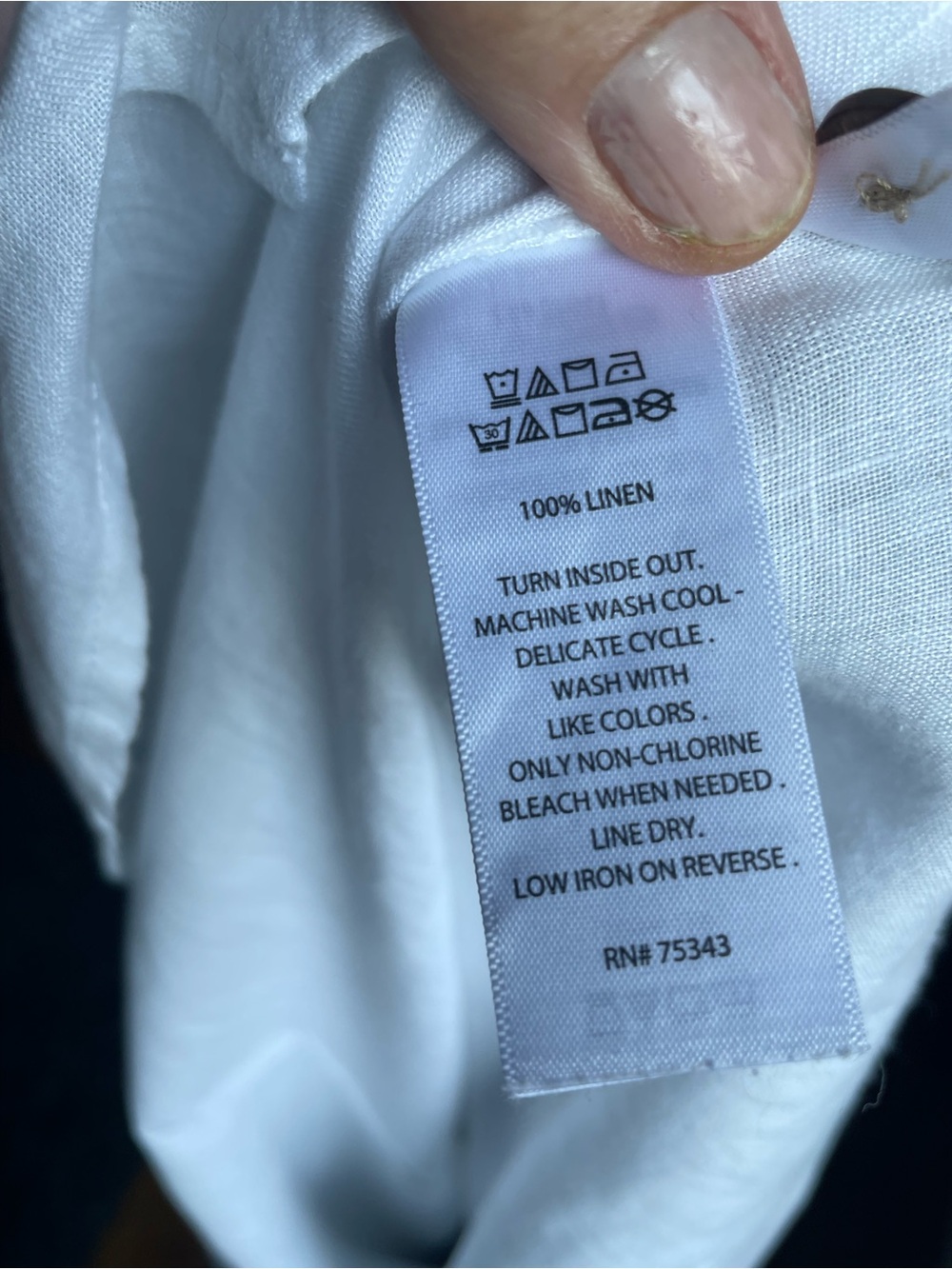 Sigrid Olsen White 100% Linen Relaxed Pullover Tunic Top Size XL - Picture 10 of 12